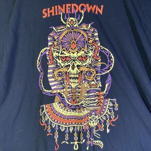 Shinedown Planet Zero Skull T-Shirt Black Short Sleeve Official Men’s 2XL